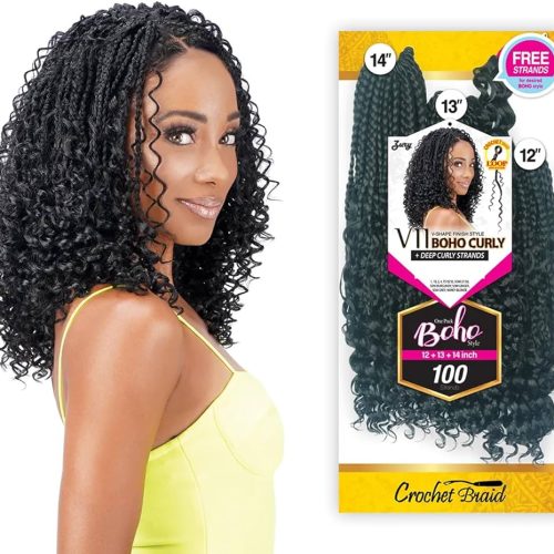Zury Sis  Crochet Braid - V11 Boho CURLY 12/13/14 inch - Image 5