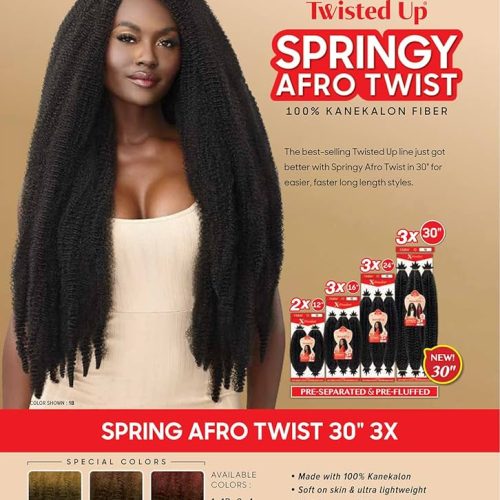 Outre X-Pression Twisted Up Crochet Braid - 3X SPRINGY AFRO TWIST 24" - Image 2