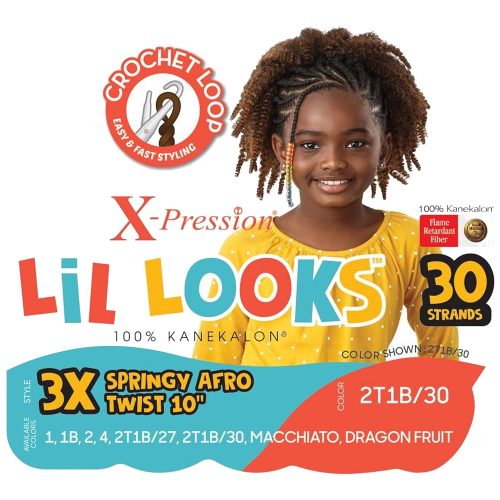 Outre X-Pression LiL Looks 3X Crochet Braid - SPRINGY AFRO TWIST 10" - Image 5