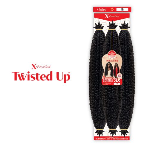 Outre X-Pression Twisted Up Crochet Braid - 3X SPRINGY AFRO TWIST 24" - Image 6