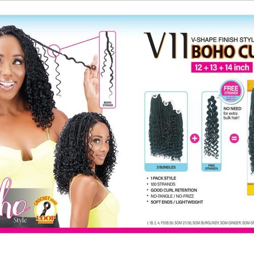 Zury Sis  Crochet Braid - V11 Boho CURLY 12/13/14 inch - Image 4