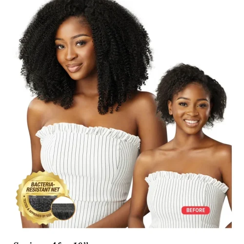 Outre Human Hair Blend Big Beautiful Hair Clip In 9CS - SPRINGY AFRO 10" - Image 3