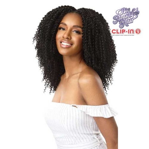 Outre Human Hair Blend Big Beautiful Hair Clip In 9 - 4A KINKY CURLY - Image 3