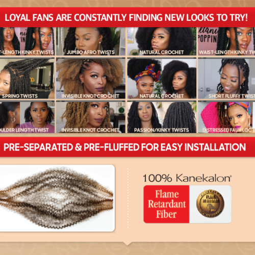 Outre X-Pression Twisted Up Crochet Braid - 3X SPRINGY AFRO TWIST 16" - Image 2