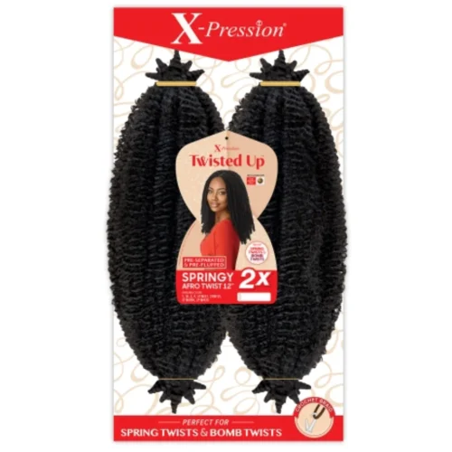 Outre X-Pression Twisted Up Crochet Braid - SPRINGY AFRO TWIST 12" - Image 2