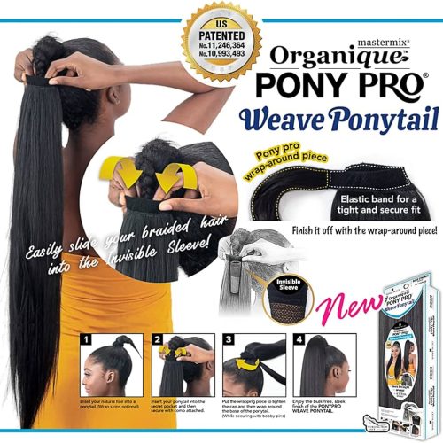 Shake-N-Go Organique Pony Pro Weave Ponytail - SLEEK STRAIGHT - Image 2