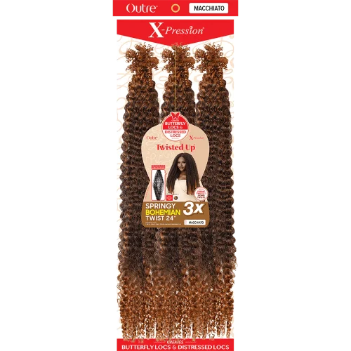 Outre X-Pression Twisted Up Crochet Hair - 3x Springy Bohemian Twist 24 inches - Image 5