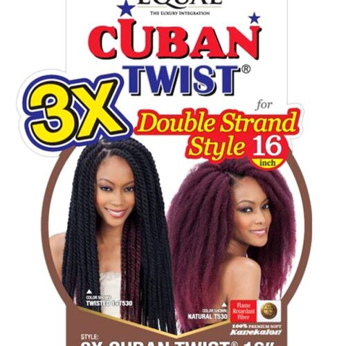 Shake-N-Go Equal Cuban  Luxury Integration3X Cuban Twist Double Strand Style 16 inches - Image 3