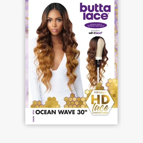 Sensationnel OCEAN WAVE 30 inches BUTTA Human Hair Blend HD Lace Wig - Image 2