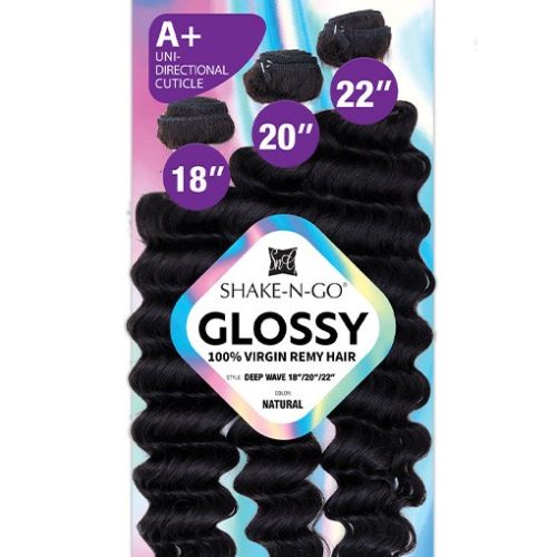GLOSSY 100% VIRGIN REMY HAIR - DEEP WAVE (18"/20"/22", NATURAL BLACK) - Image 4