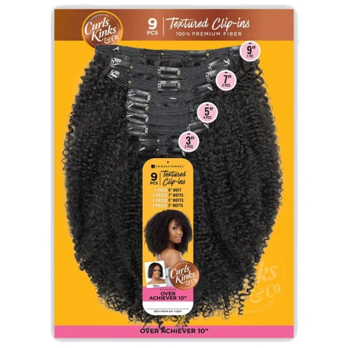 Sensationnel Curls Kinks Textured Clip-Ins 9 pcs - OVER ACHIEVER 10" - Image 5