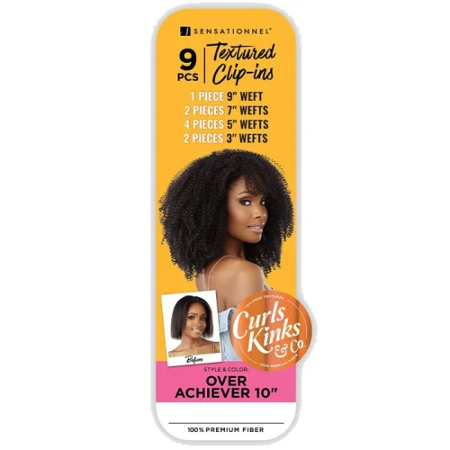 Sensationnel Curls Kinks Textured Clip-Ins 9 pcs - OVER ACHIEVER 10" - Image 6