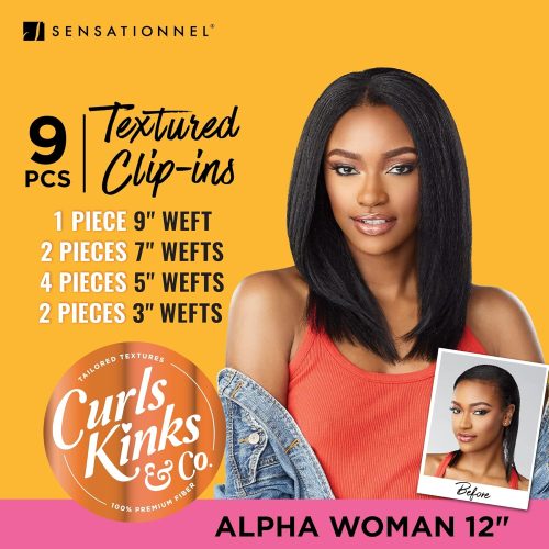 Sensationnel Premium Fiber Curls Kinks & Co Textured Clip-In - ALPHA WOMAN 12 inches - Image 3