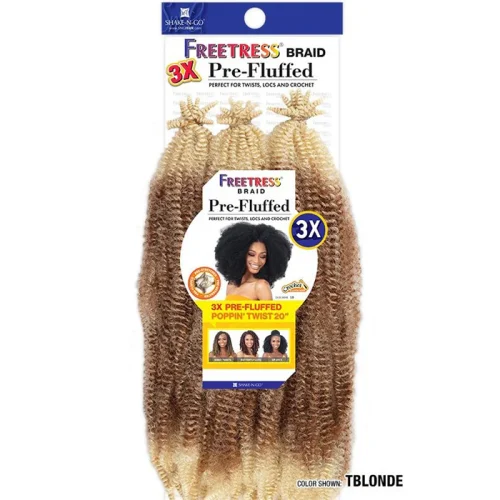 FreeTress Crochet Braids 3X Pre-Fluffed Poppin Twist 20 inches - Image 7