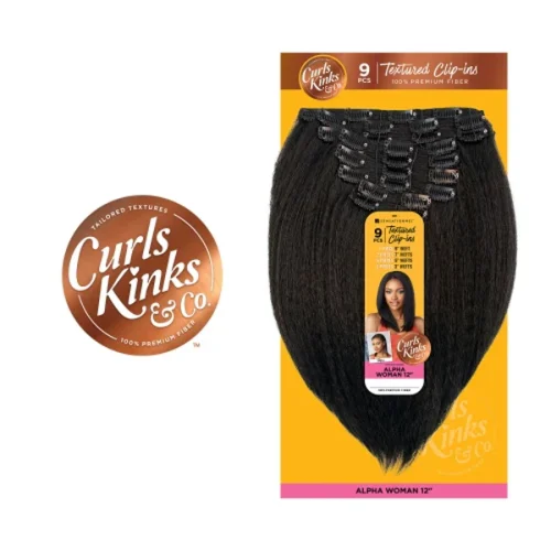 Sensationnel Premium Fiber Curls Kinks & Co Textured Clip-In - ALPHA WOMAN 12 inches - Image 5