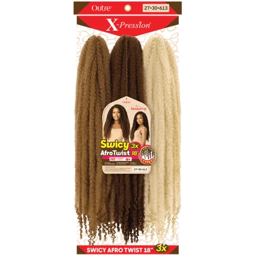 Outre X-Pression Twisted Up Crochet Braids - SWICY AFRO TWIST 3X 18" - Image 3