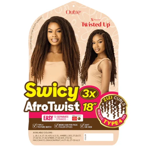 Outre X-Pression Twisted Up Crochet Braids - SWICY AFRO TWIST 3X 18" - Image 4
