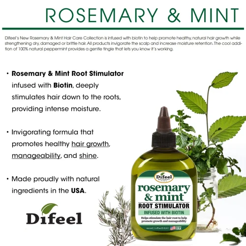 Difeel Rosemary and Mint Infused with Biotin - Root Stimulator 7.1 oz. - Image 3