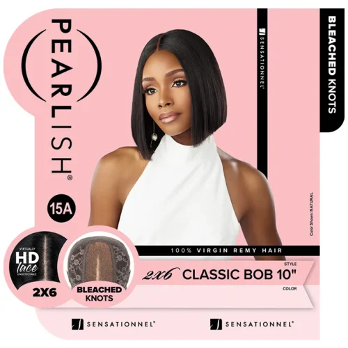 Sensationnel Pearlish 15A 100% Virgin Remy Hair 2x6 HD Lace Front Wig - CLASSIC BOB 10"- Bleached Knots - Image 6