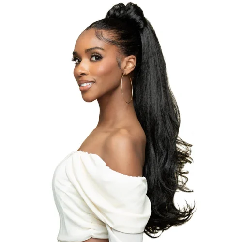 Bobbi Boss Miss Origin Tressup Human Hair Blend Drawstring Ponytail - KINKY BLOW OUT 24 - Image 3