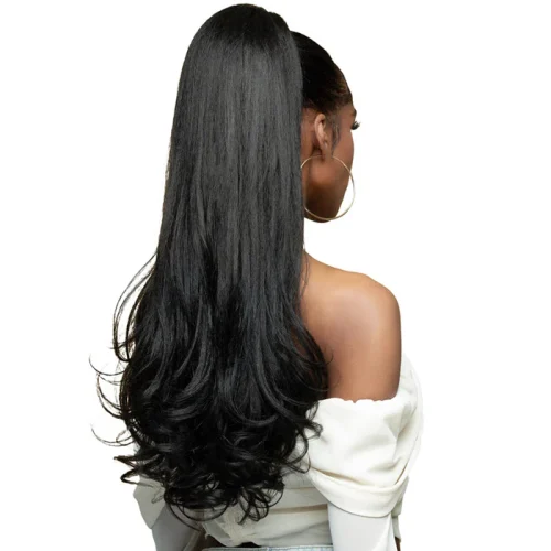 Bobbi Boss Miss Origin Tressup Human Hair Blend Drawstring Ponytail - KINKY BLOW OUT 24 - Image 2