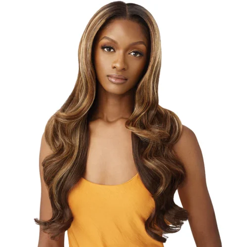 Outre Airtied Human Hair Blend Glueless 100% Fully Hand-Tied 13X6 HD Lace Front Wig - HHB-GLAM WAVES 28"
